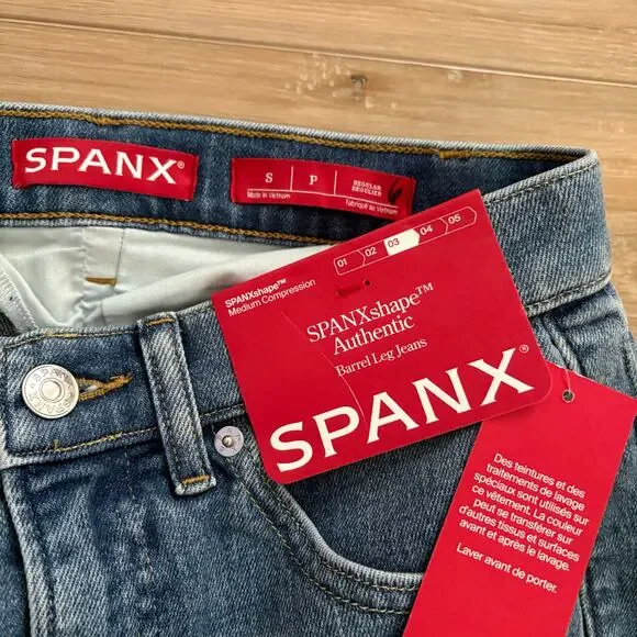 SPANXshape Authentic 360 Barrel Leg Jeans S Regular - Picture 2 of 8